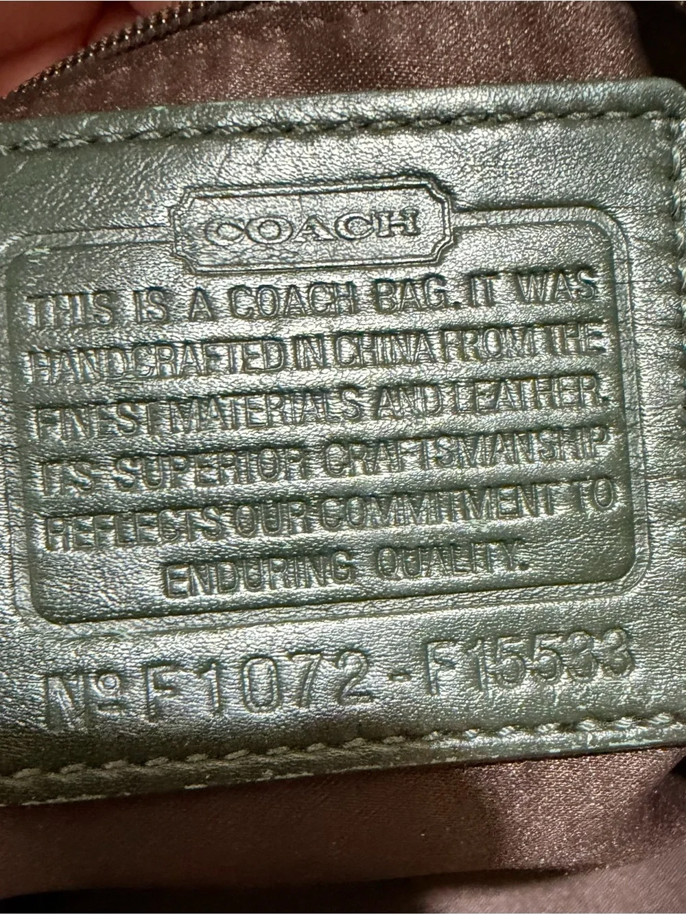 Coach style number